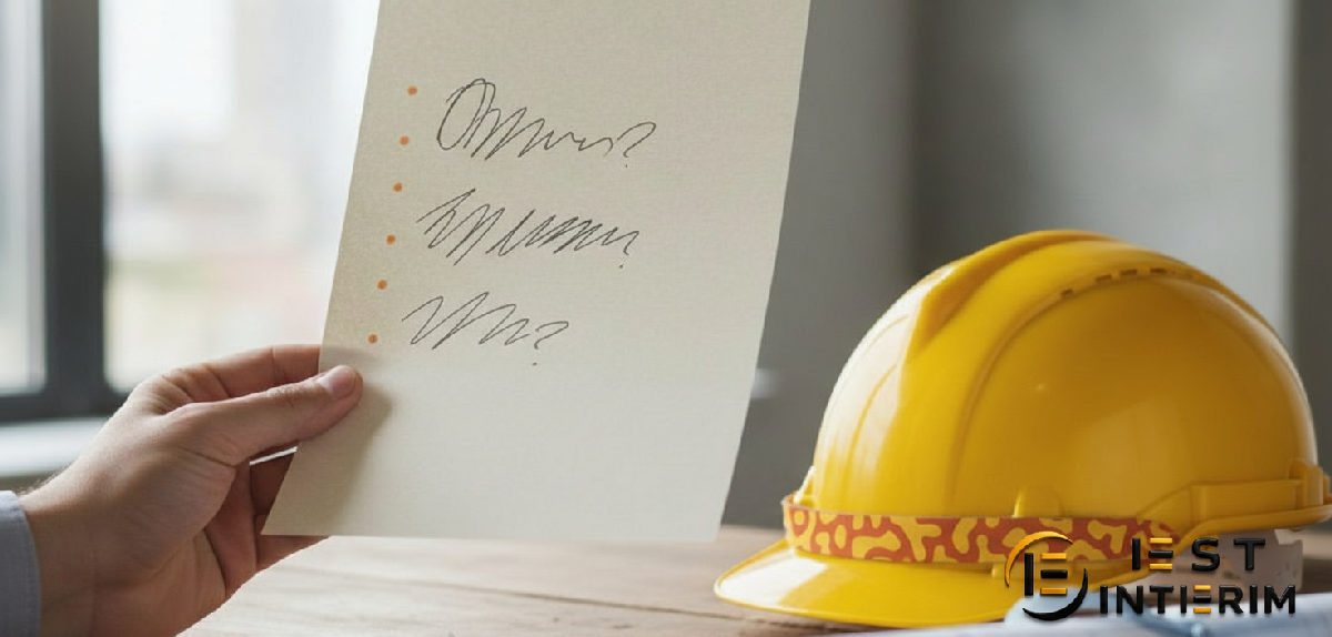Examen d'une liste de questions avant contrat avec des plans.
