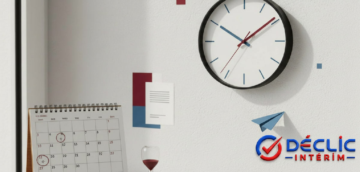 Calendrier et horloge pour les délais légaux des travailleurs détachés roumains en France.