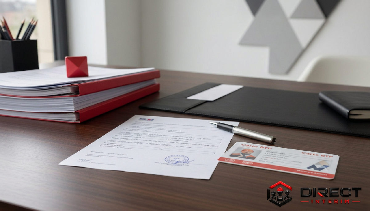 Documents officiels de détachement sur un bureau professionnel.