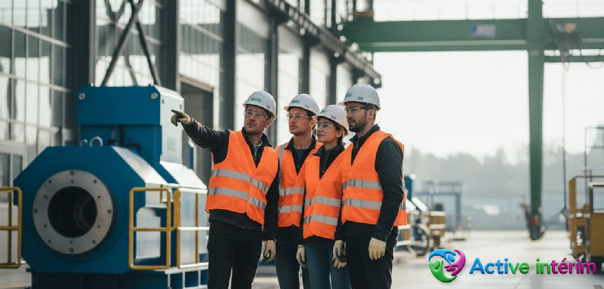 Travailleurs roumains intégrés sur un site industriel français.