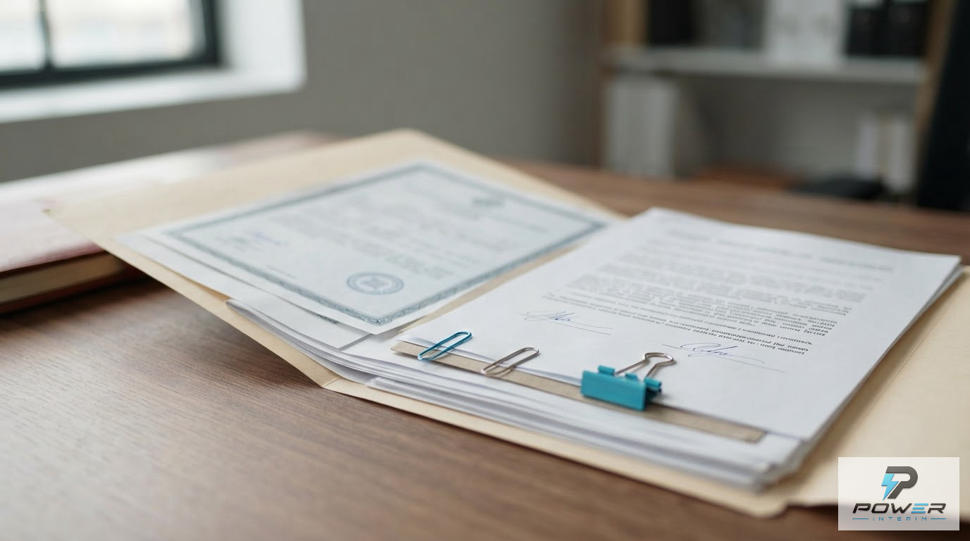 Dossier de conformité pour salariés détachés contenant des certificats et contrats traduits.