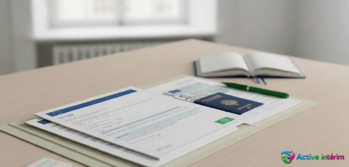 Dossier de recrutement avec formulaires Cerfa et justificatifs.