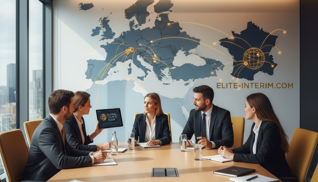 Équipe IT multiculturelle discutant des connexions Europe-Roumanie.