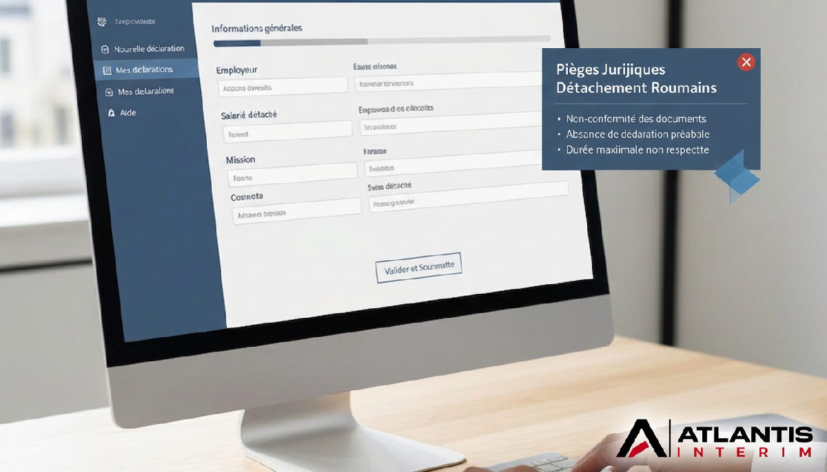 Simulation du portail SIPSI pour la conformité administrative des travailleurs détachés.