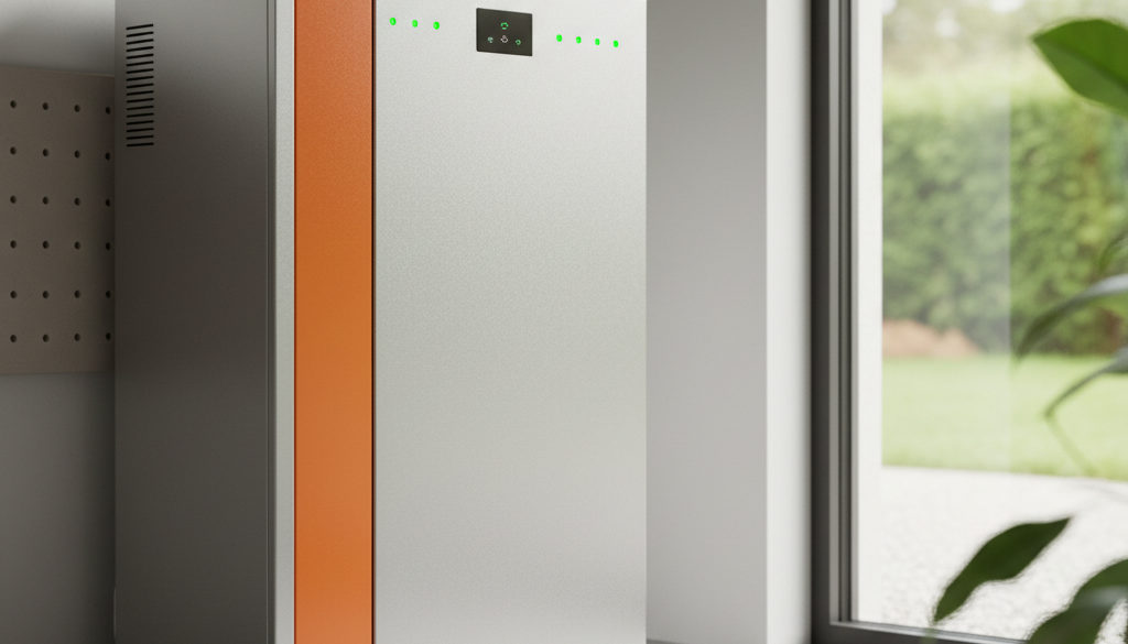 Domácí fotovoltaická elektrárna s moderním bateriovým úložištěm.