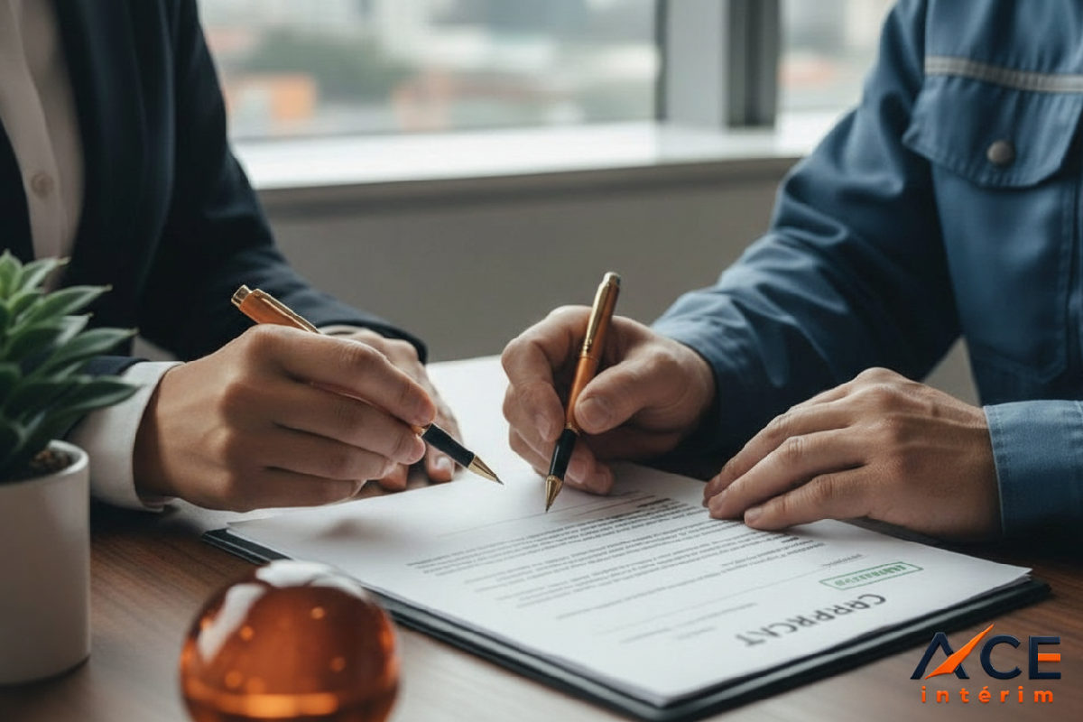 Signature d'un contrat d'assurance pour entreprise de BTP.