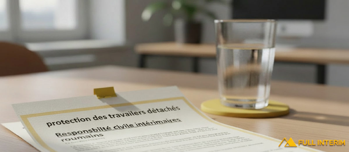 Contrat d'assurance RC détaillant la protection des travailleurs roumains détachés.