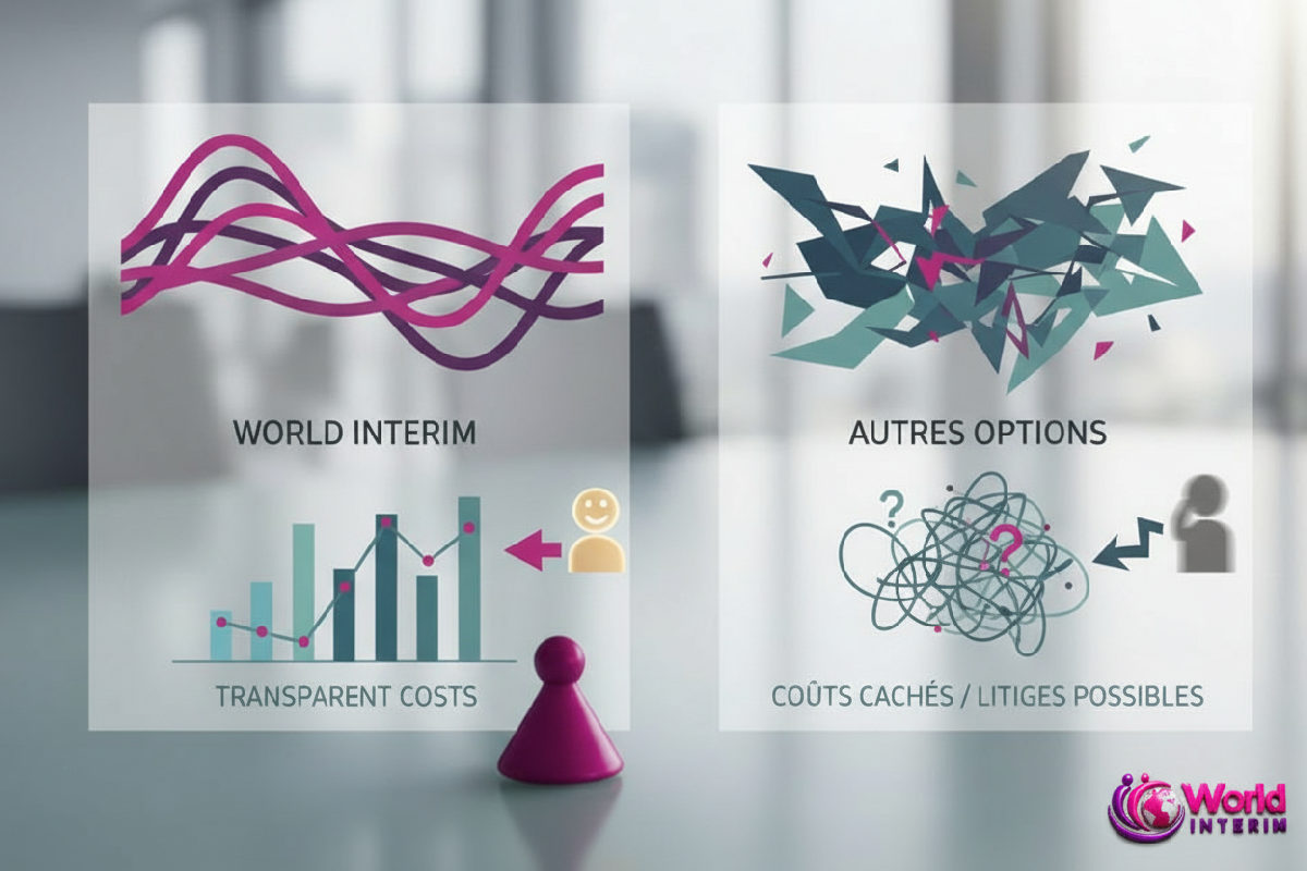 Tableau comparatif des coûts et avantages de World Interim.