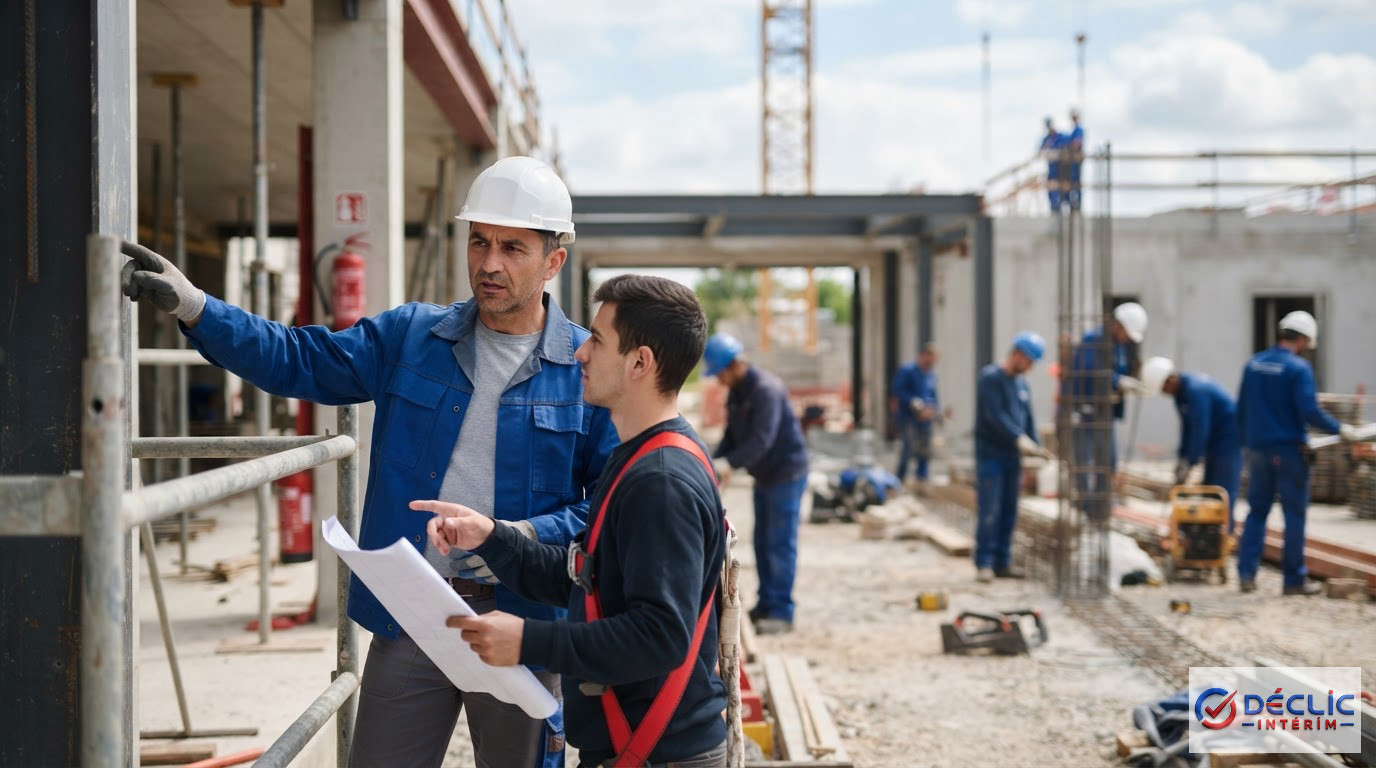Des travailleurs roumains qualifiés sur un chantier en France.