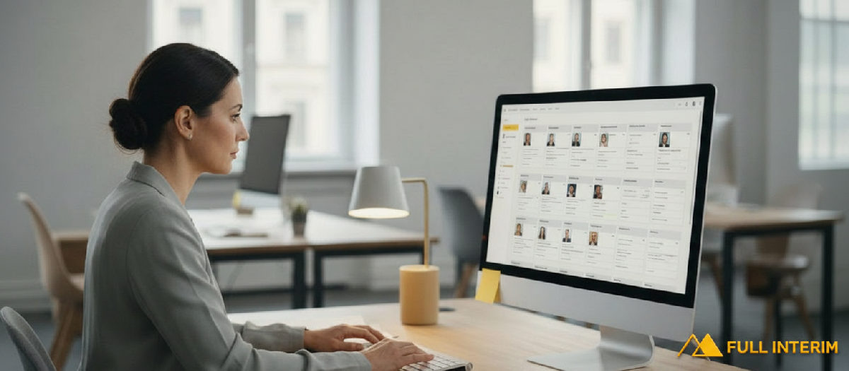 Gestionnaire RH examinant des dossiers de recrutement.