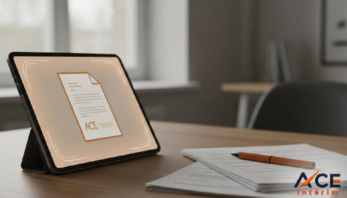 Documents administratifs de détachement sur une tablette.