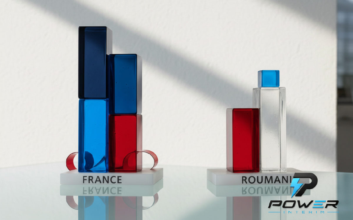 Tableau comparant les coûts salariaux France-Roumanie pour les cotisations sociales.