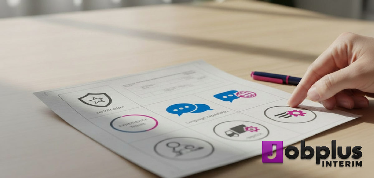Document de sélection d'agence de recrutement avec critères de qualité.