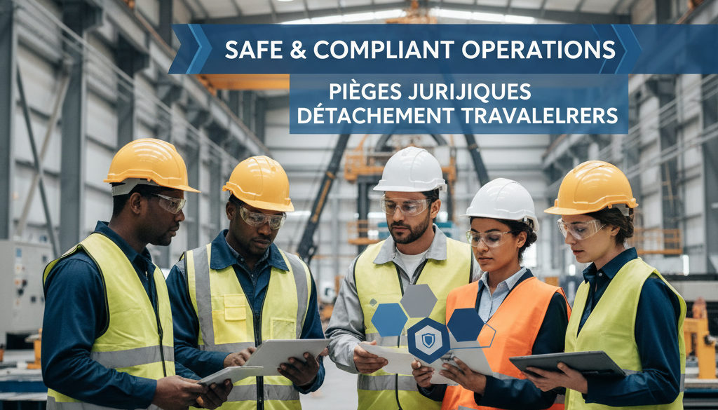 pièges juridiques détachement travailleurs - Travailleurs divers dans un chantier sûr et conforme.