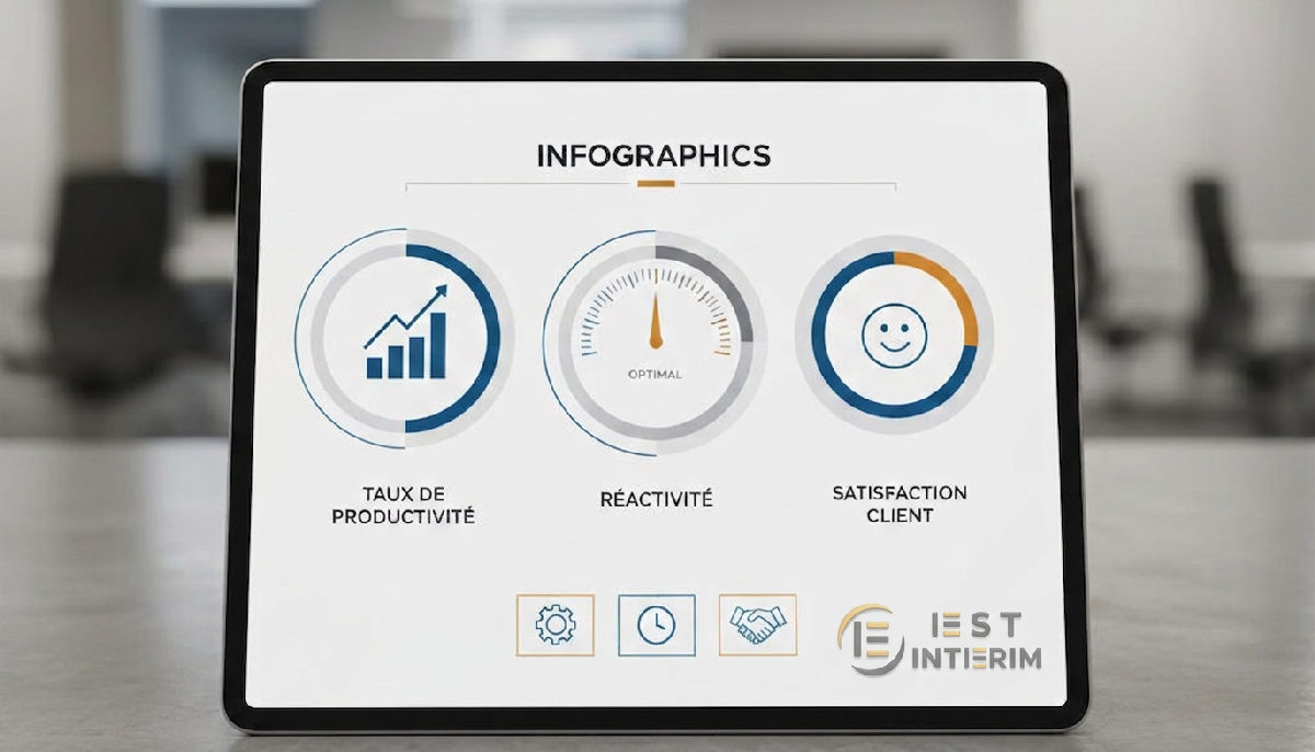 Infographie : productivité, réactivité et satisfaction client.