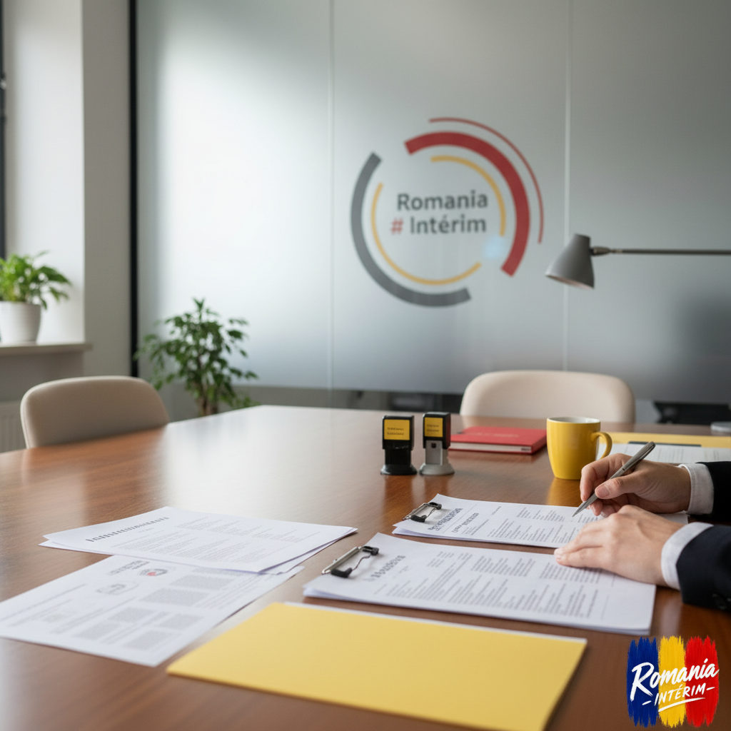Bureau RH traitant des contrats de travail européens.