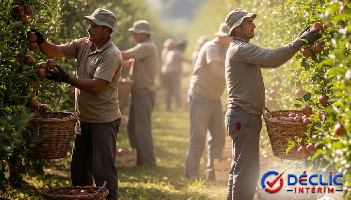 saisonniers roumains agriculture - Saisonniers roumains récoltant des fruits sous le soleil français.