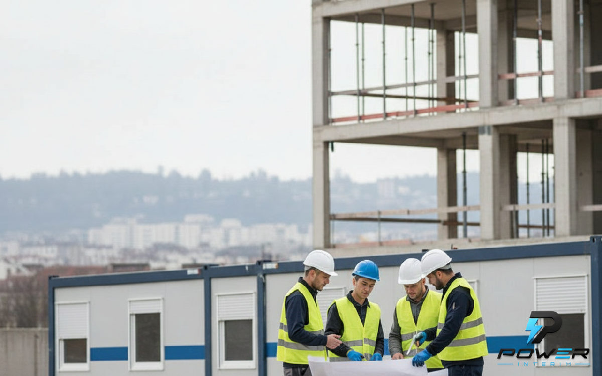 aide logement intérimaire roumain - Ouvriers roumains qualifiés sur un chantier français.