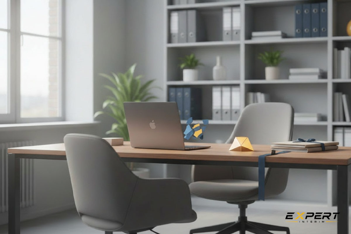 Bureau RH moderne, symbolisant la paix d'esprit.