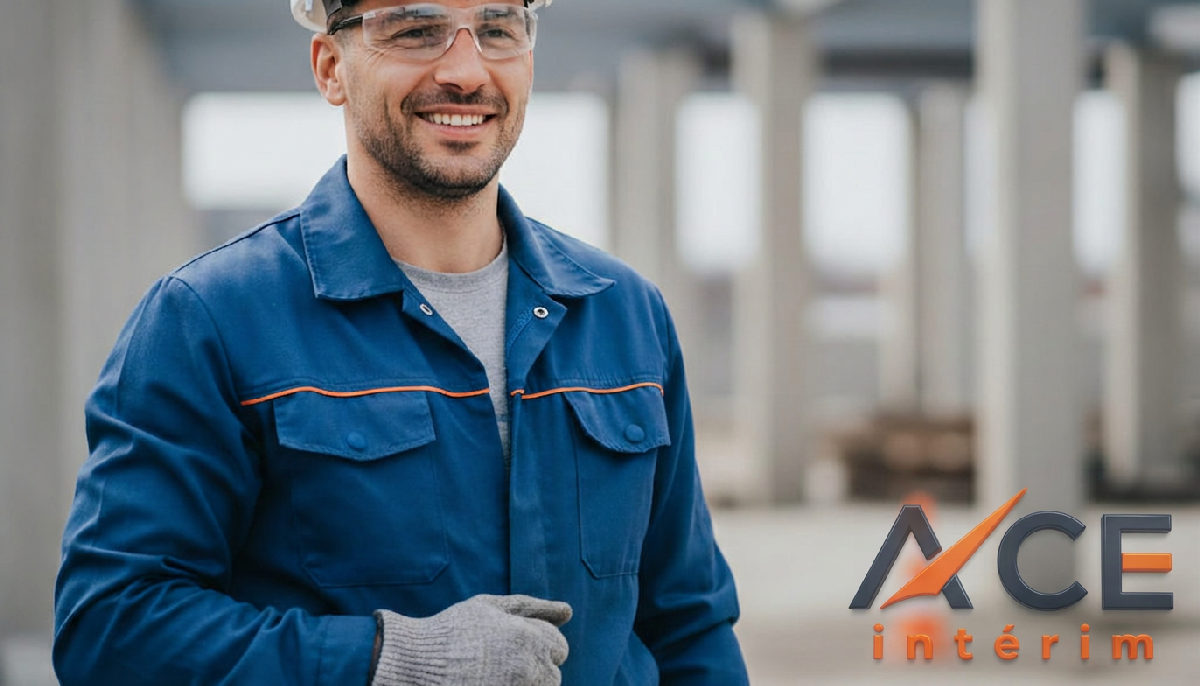 Portrait d'un ouvrier roumain qualifié et souriant avec son équipement.