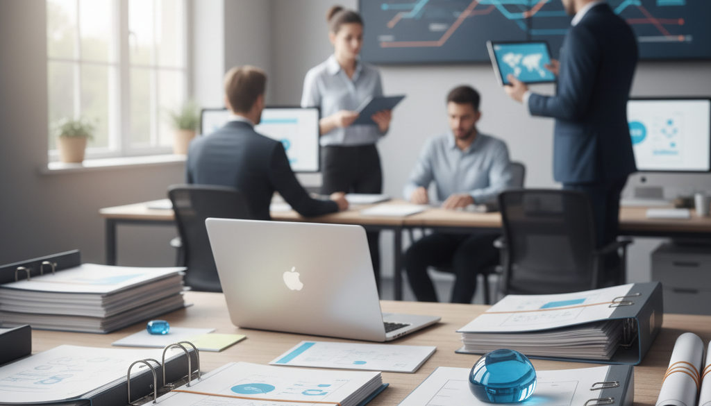 Bureau gérant les contrats et formulaires pour l'intérim international.
