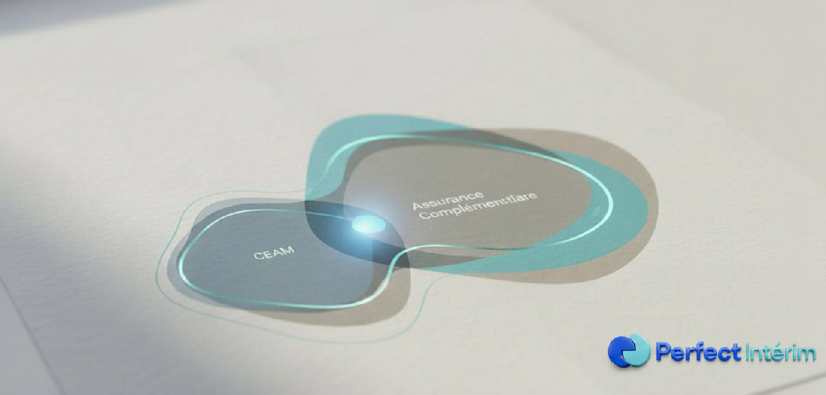 Infographie comparant la CEAM et une assurance complémentaire pour détachés.