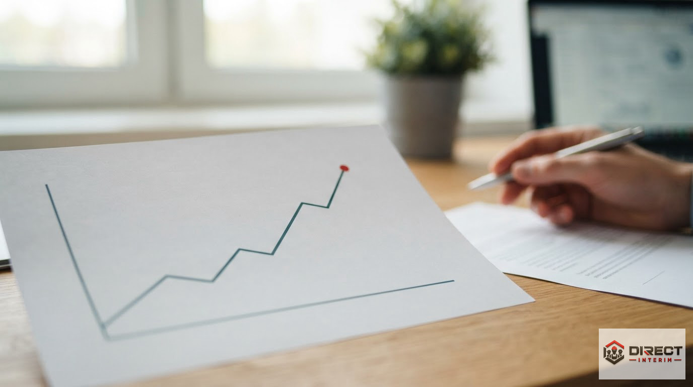 Graphique illustrant l'évolution du salaire minimum roumain entre 2025 et 2026.