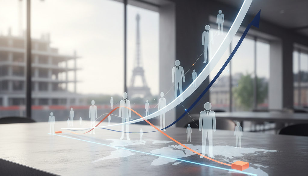 Croissance financière dans le BTP grâce à la main-d'œuvre internationale.
