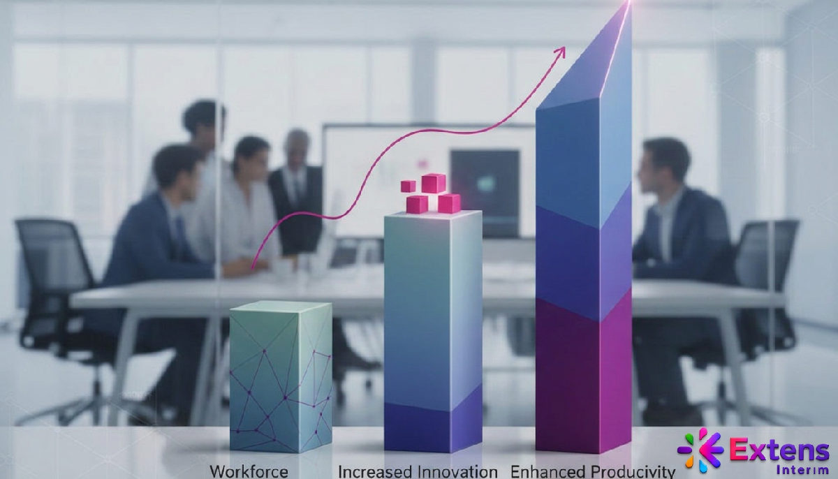 Graphique montrant l'innovation grâce à la diversité de la main-d'œuvre.