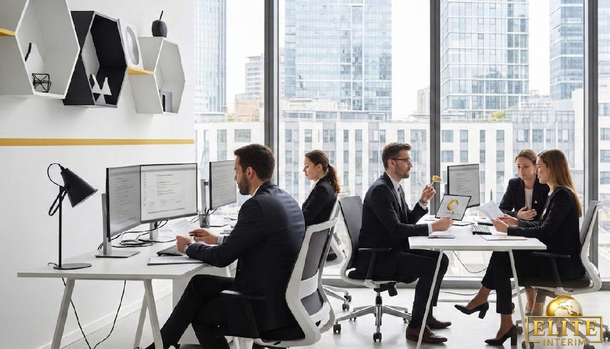 Bureau de recrutement sélectionnant des profils qualifiés pour l'industrie.