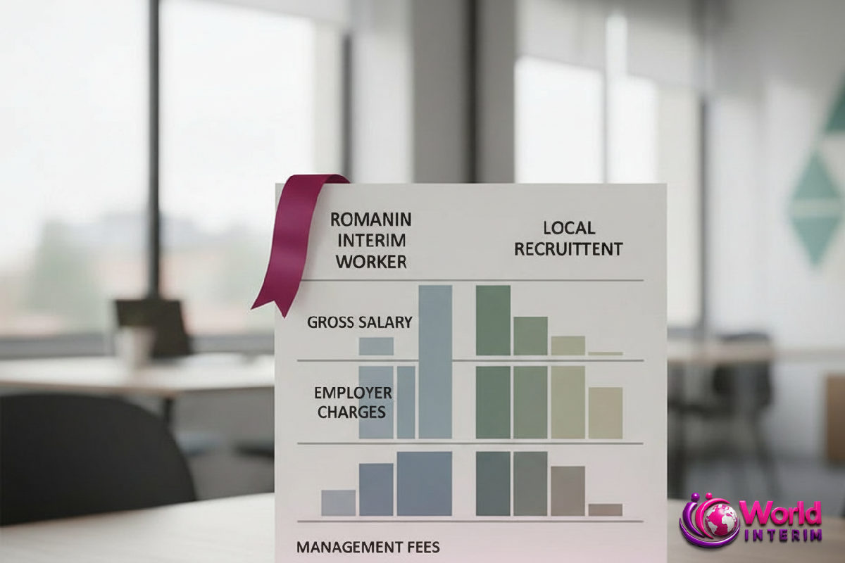 Comparaison des coûts : intérim roumain vs recrutement local.