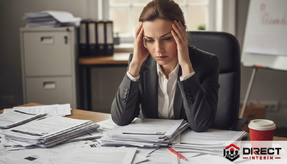 optimisation processus recrutement - Un manager stressé débordé par les CVs.