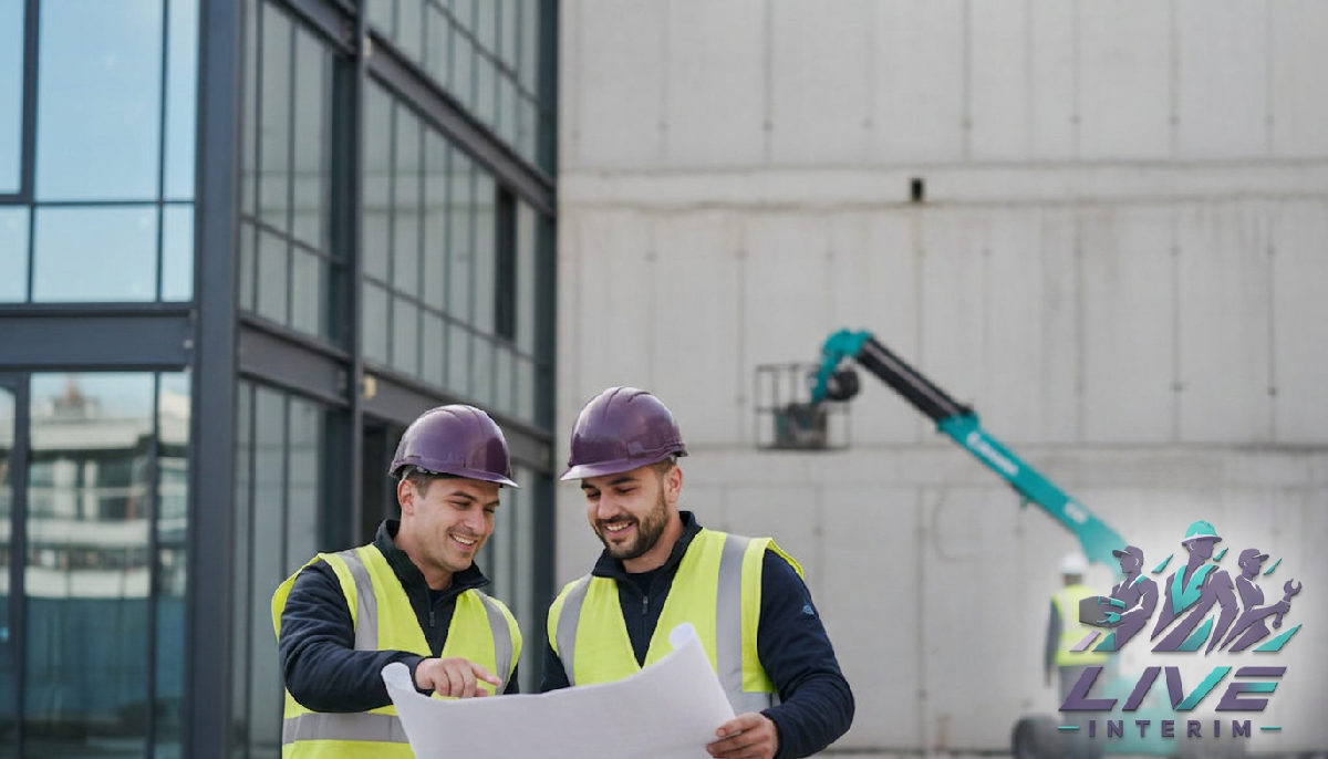 Ouvriers roumains qualifiés sur un chantier français moderne.