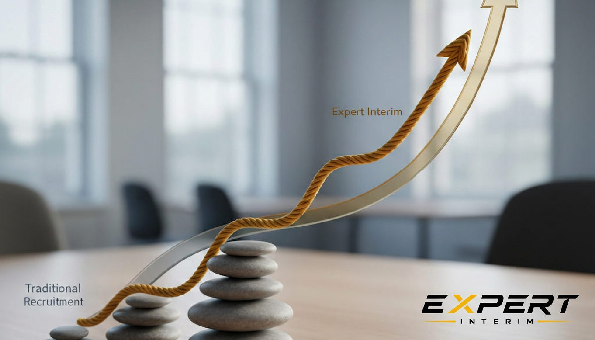 Graphique montrant l'efficacité économique de l'intérim expert.