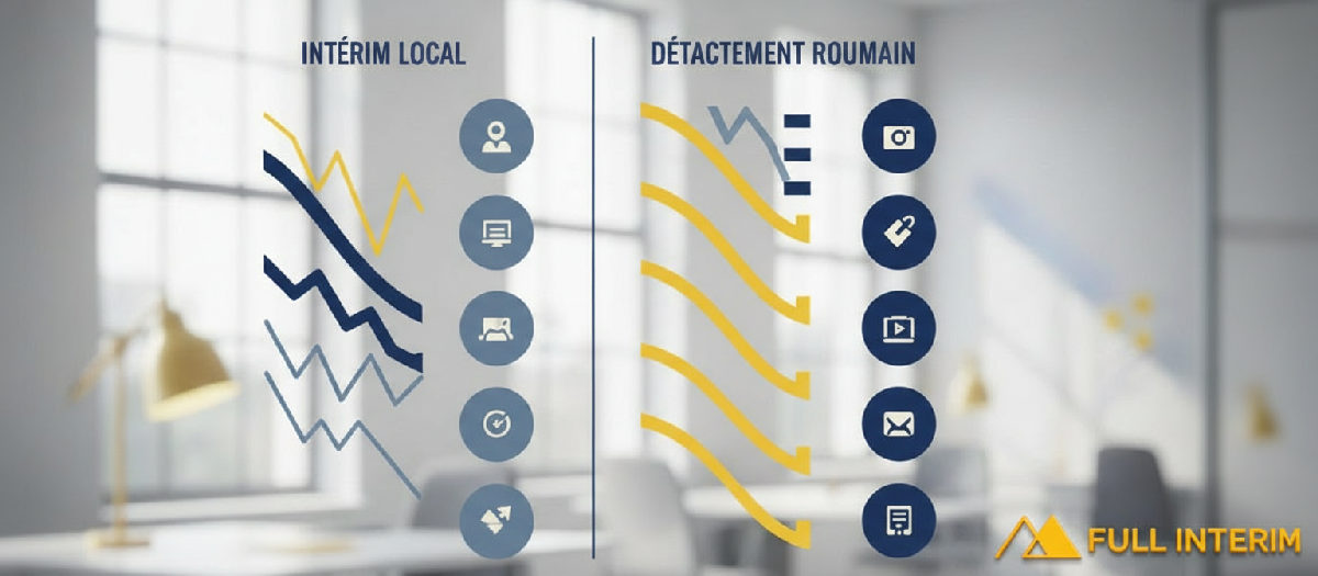 Comparatif des coûts : intérim local vs détachement de plaquiste roumain.