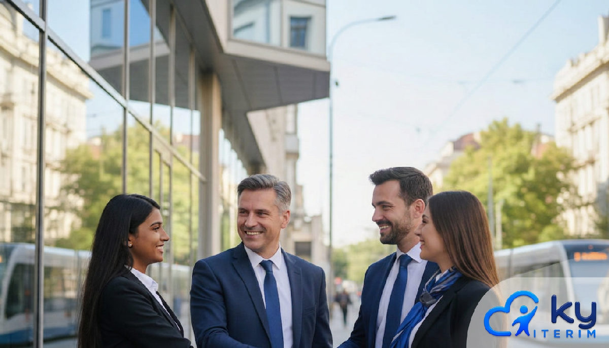 Groupe diversifié d'ouvriers travaillant sur un chantier.