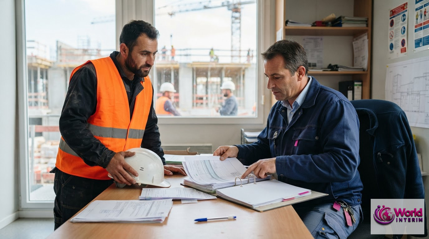 Vérification des attestations d'assurance et documents pour un intérimaire.