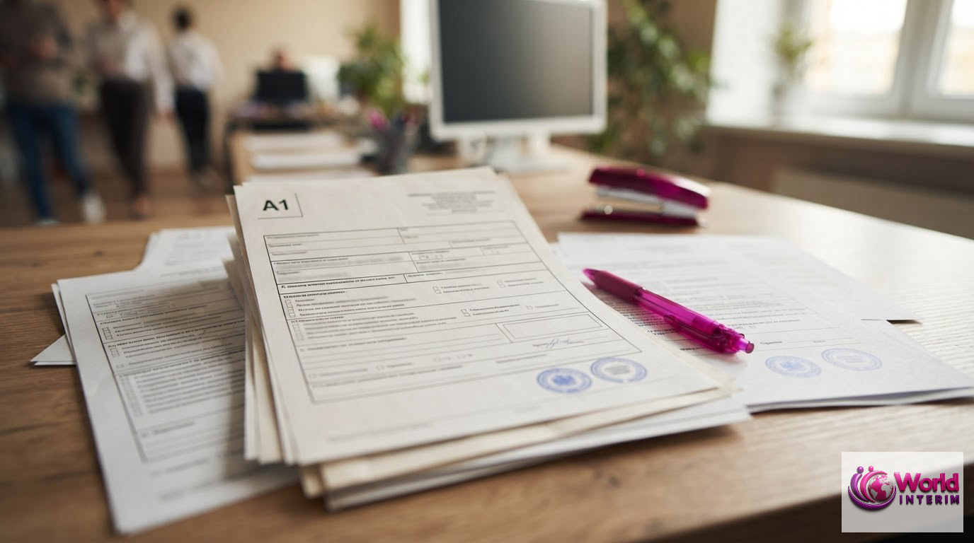 Formulaire A1 et documents administratifs liés au détachement international.