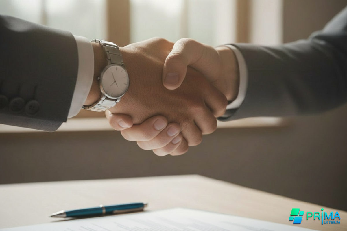 Contrat d'assurance et poignée de main symbolisant la confiance.