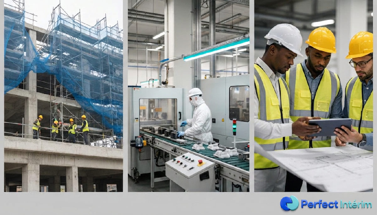 Projets industriels réussis en France : diversité et sécurité sur les chantiers et en usine.