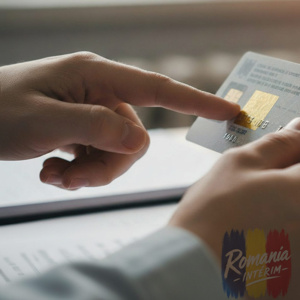 Vérification d'une carte d'identité européenne pour recrutement roumain.