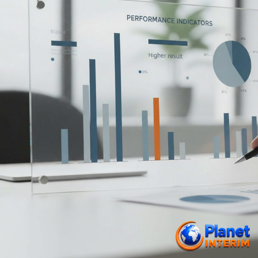 Tableau comparatif des indicateurs de performance d'agences d'intérim.