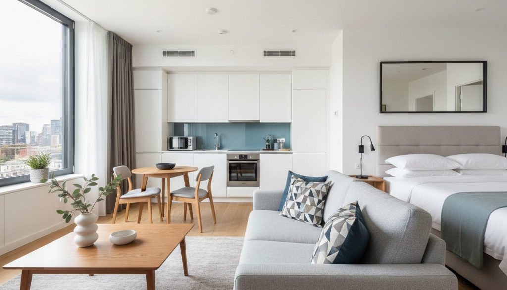 Appartement moderne pour travailleurs détachés, confort et dignité.