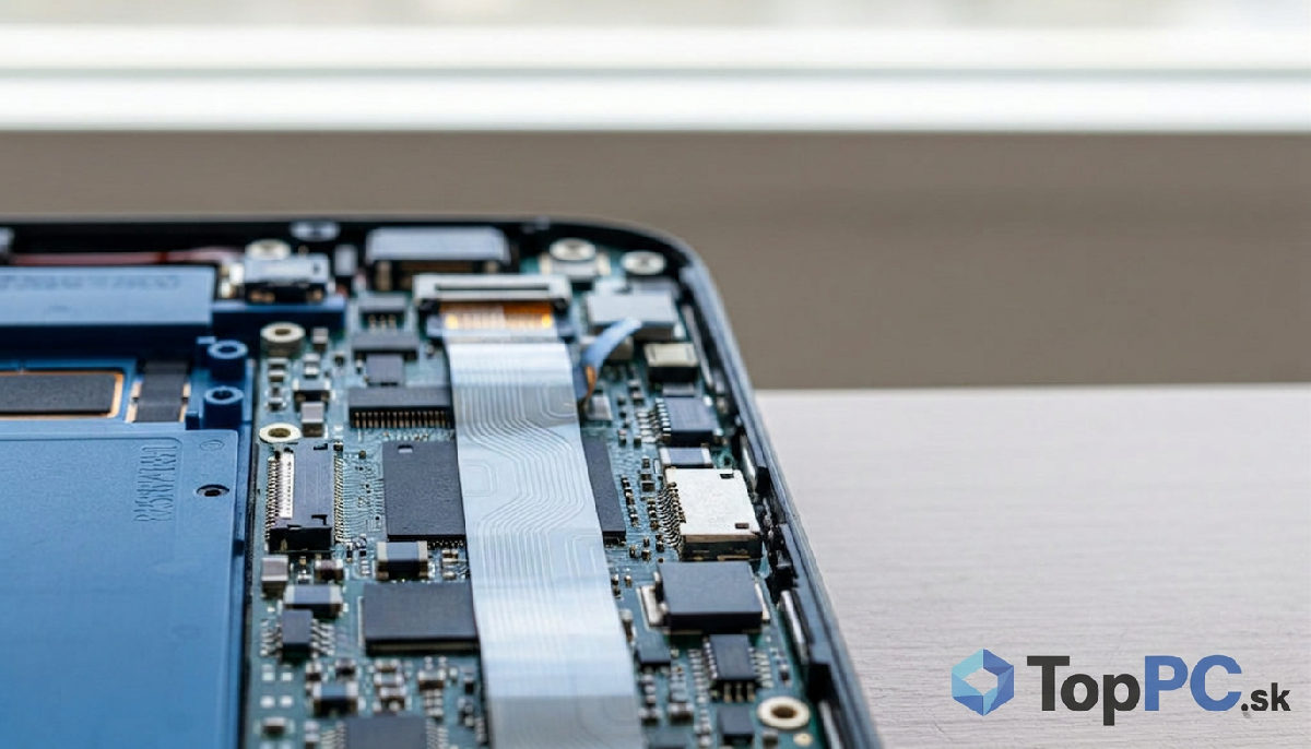 Detail nového flex kábla v opravenom smartfóne.