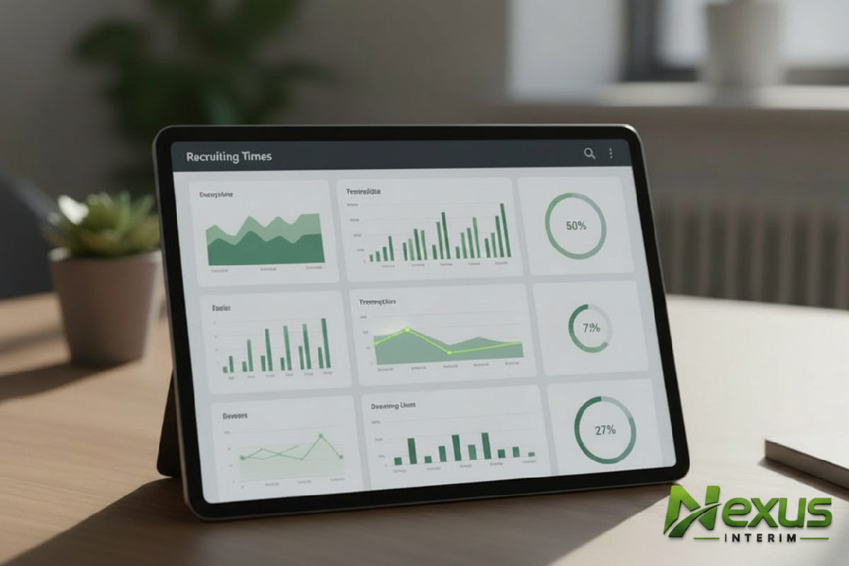 Logiciel de recrutement : tableau de bord avec stats.