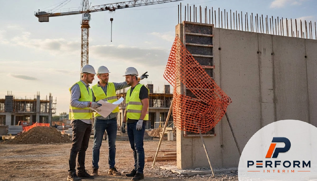 Ouvriers roumains qualifiés sur un chantier en France