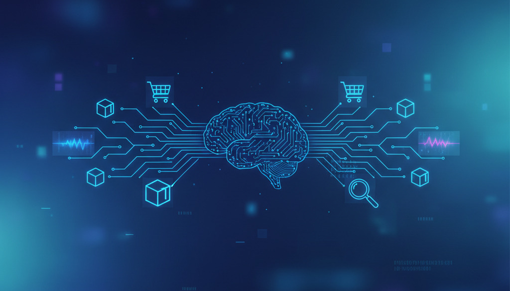 A digital storefront enhanced with AI recommendation technology.