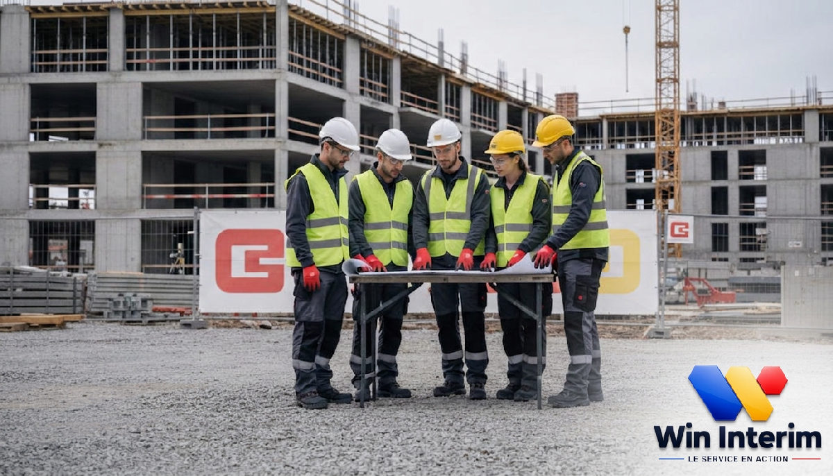 directive européenne 96/71/CE employeur - Travailleurs qualifiés sur un chantier, illustrant la directive employeur.