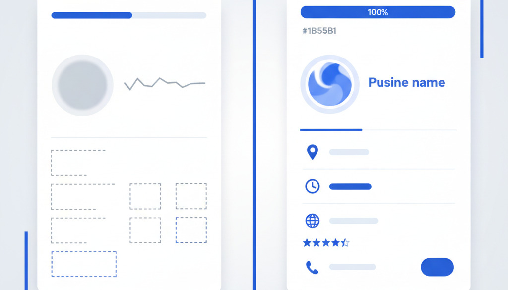 Google Business Profile: before and after optimization.