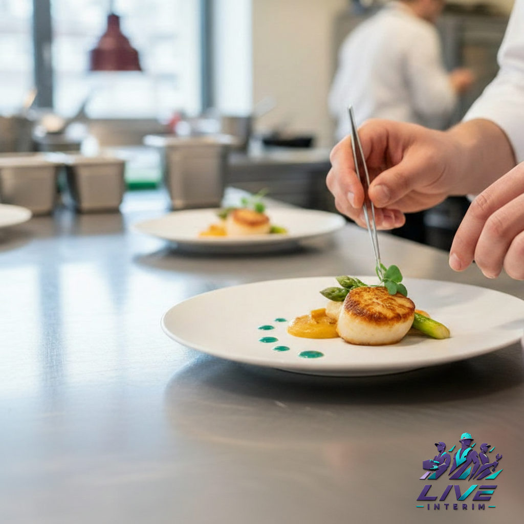 Mains expertes d'un chef roumain préparant un plat.